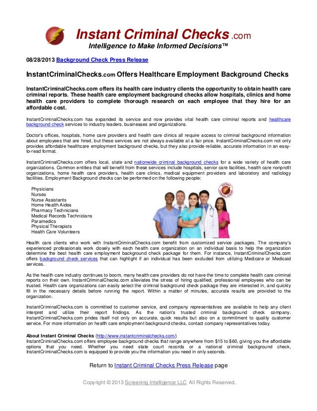Criminal Background Checks